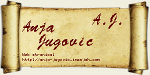 Anja Jugović vizit kartica
